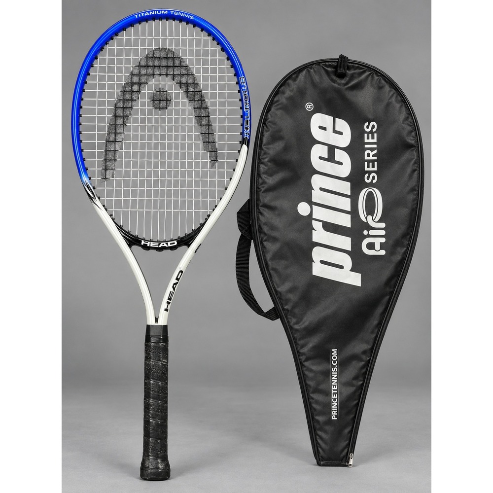 Head Ti Conquest Titanium Tennis Racquet 4 1/4 Grip with Prince Air Series Cover